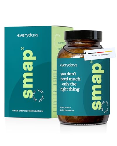 everydays – smap® Tabletten – 100% reiner Aminosäuren Komplex hochdosiert – vegan & in Deutschland hergestellt – kristalline Aminosäuren gewonnen aus Fermentation (180 Tabletten)