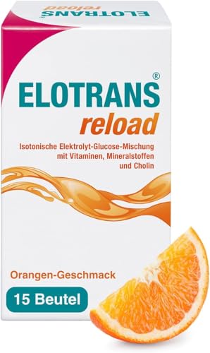 ELOTRANS reload - isotonische Elektrolyt-Glucose-Mischung - Nahrungsergänzungsmittel mit Magnesium, Kaliumchlorid, Cholin und B-Vitaminen - 1 x 15 Beutel