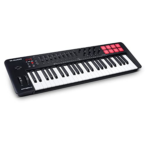 M-AUDIO Oxygen 49 (MKV) – 49-Tasten USB MIDI Keyboard Controller mit Beat Pads, Smart Chord, Tonleitermodi, Arpeggiator und Native Instruments Soundpaket (NKS Integration)