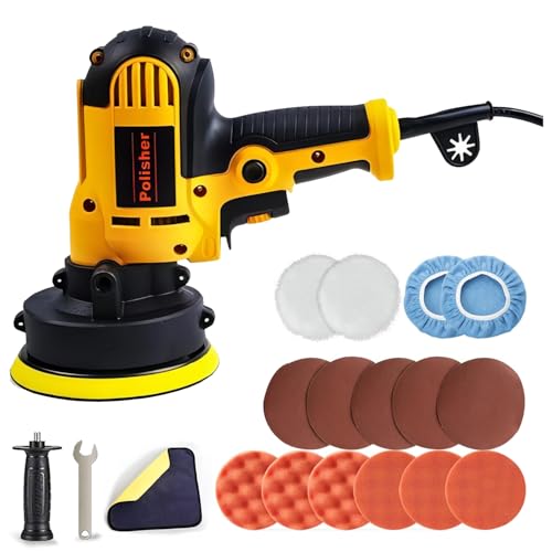 Poliermaschine, 700W Auto Poliermaschine Set, 600–3700RPM Variable Geschwindigkeit Leichte Auto Poliermaschine mit 19 Zubehörteilen für die Autopflege, Polieren und Reinigen
