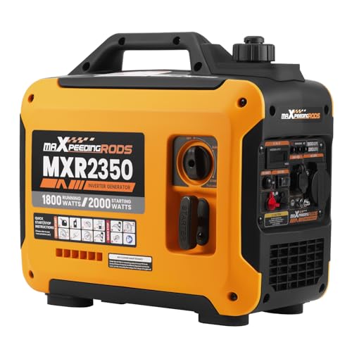 maXpeedingrods Inverter Stromerzeuger 2000W Stromgenerator Benzin 4 Takt mit USB und 230V Steckdosen, Digitalanzeige, kompakt und leicht für Camping, Outdoor Reise, Wohnmobil