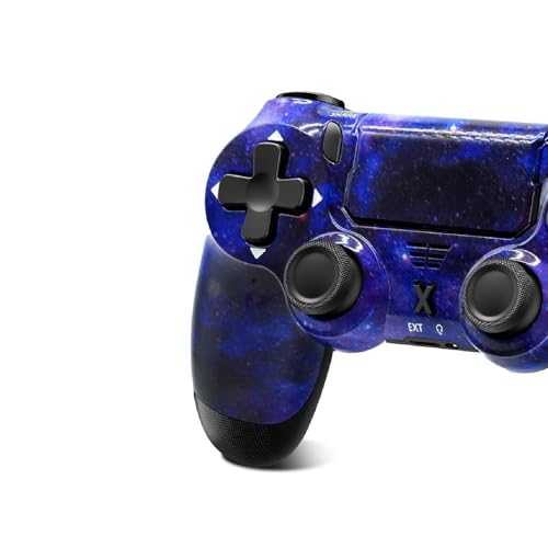 Glitfix Wireless Controller für PS-4, Controller Wireless für PS-4/Pro/Slim/PC, Bluetooth Gamepad Joystick mit Dual Vibration Touch Panel 3.5mm Audio Jack Six-Axis(starsky blue)