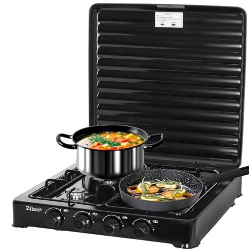 4 Flammiger Gaskocher | Campingkocher | Herd | 30/50 mbar | Propangas | Kochfeld | Gasherd| Gaskochfeld |Camping Kocher