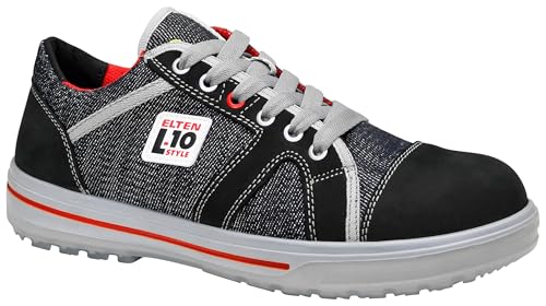ELTEN Sicherheitsschuhe SENSATION Up Low ESD S3, Herren, Leder/Textil, Stahlkappe, leicht, sportlich, Schwarz, Größe: 44