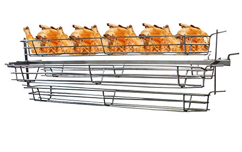 Beeketal 'BS-HK' Hähnchengrillkorb Haxenkorb Aufsatz aus Edelstahl passend Spanferkelgrill Modelle BSG150, BSGW-150H und BSGW-150G