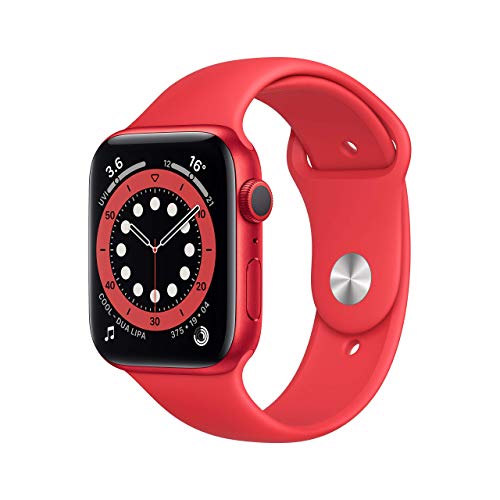 Apple Watch Series 6 (GPS, 44MM) Aluminiumgehäuse (PRODUCT)RED mit (PRODUCT)RED Sportarmband (Generalüberholt)
