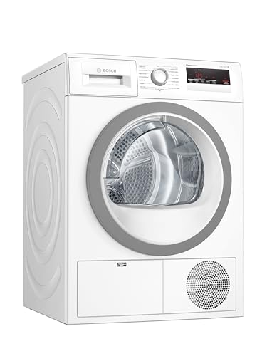 Bosch WTH85VWIN Serie 4 Wärmepumpentrockner für 8 kg Wäsche, 236 kWh pro Jahr, Auto Dry, Anti Vibration-Design, Sensitive Drying-System, Umweltfreundliches Kühlmittel, Weiß