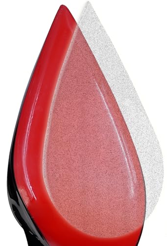 Sohlenschutz-Aufkleber für High Heels, transparent, 3M CL Christian Louboutin, rot, kompatibel mit allen Absätzen, 6 Bögen für 3 Paar Schuhe, 12,7 x 12,7 cm, 6 Stück, Transparent, 3-Pack