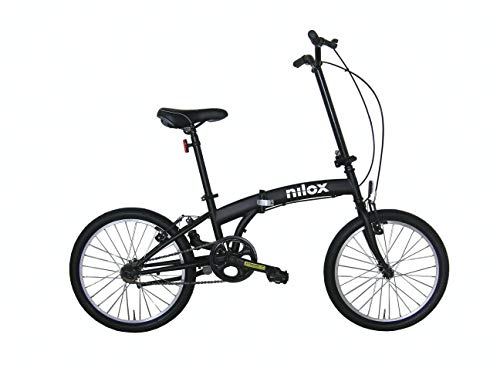 Nilox - Bike X0 - Klapprad - Einfach zu Transportieren - Modernes Design - Mit Mattem Stahlrahmen - Leichtes Fahrrad, 12 kg Gewicht - Mit 20