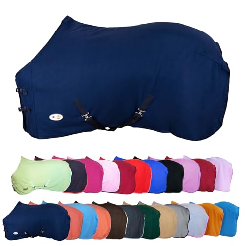 RL24 - Abschwitzdecke mit Kreuzgurt BASICLINE dunkelblau 145cm