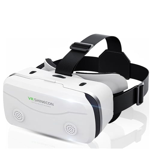 VR Brille Handy, Virtual Reality 3D Brille, Anti-Blaulicht, kompatibel mit iOS und Android 5,0-7,0 Zoll Smartphones (White)