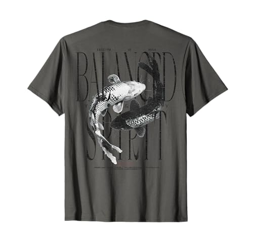 Y2K Vintage Graffiti Nishikigoi Fisch Backprint Koi Karpfen T-Shirt