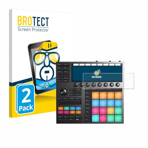 BROTECT 2 Stück Schutzfolie für Native Instruments Maschine + Displayschutz Folie Made in Germany, Ultra-Klar