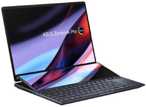 ASUS ZenBook Pro 14 Duo OLED UX8402VV-P1025W Notebook 14,5 WQXGA+ (Intel Core i7-13700H, 16 GB RAM, 512 GB SSD, NVIDIA RTX 4060 8 GB, Windows 11 Home), Schwarz