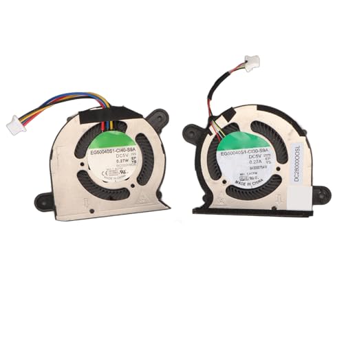 Laptop-Lüfter, CPU-GPU-Lüfter-Ersatz für Dell XPS 2020 13 9300 9310 0WX28K 0FRK0V, 4-poliger Stromanschluss, Kompakt und Leicht, Einfach zu Bedienen (CPU- und GPU-Lüfter)