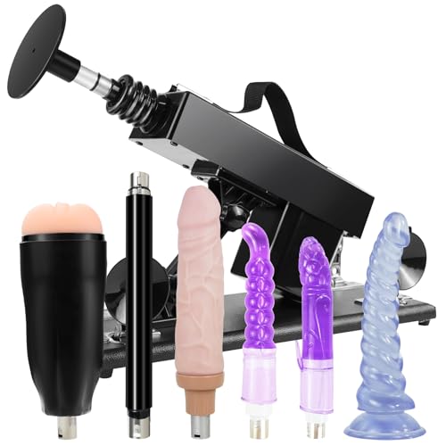 Sexmaschine Automatisch mit Stoßfunktion für Frauen und Männer,Einstellbare Fickmaschine mit Realistische Dildo und Masturbator Aufsätzen,Fickle Maschine Männer mit Anal Dildo Sexspielzeug