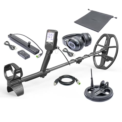 NOKTA DETECTION TECHNOLOGIES The Legend PRO Pack Metalldetektor, wasserdichter Detektor für Erwachsene mit kabellosem Kopfhörer, Lange Akkulaufzeit, Schwarz