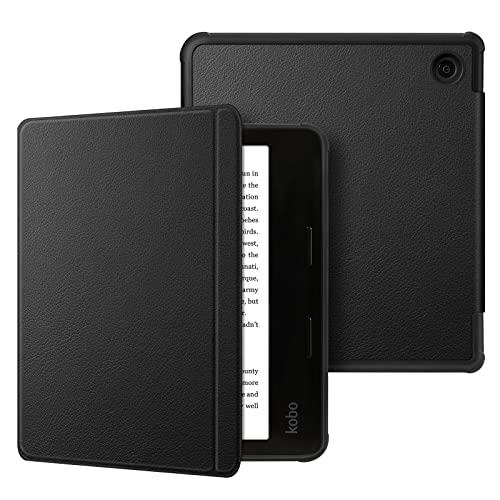Fintie Hülle kompatibel für Tolino Epos 3 (2022) 8“/ Kobo Sage eReader - Superleicht Soft TPU Rückseite Abdeckung Schutzhülle Tasche Auto Schlaf/Wach Funktion, Schwarz