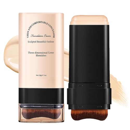 Full Coverage Foundation Stick, Double Head Longwear Concealer & Contour Stick, Mehrzweck Cremestift mit Matte Finish, Wasserfest & Langlebig Abdeckcreme, Feuchtigkeitsspendend Formel, Alle Hauttypen