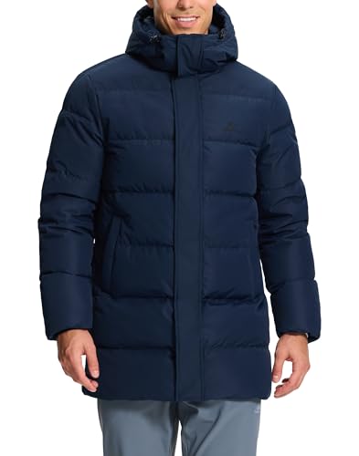 Pioneer Camp Daunenjacke Herren Winter Lange Daunenmantel Herren Steppmantel Mit Kapuze Warm Wintermantel Winterparka