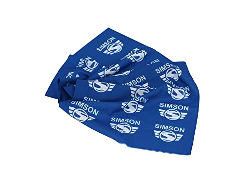 Schlauchtuch, Multifunktionstuch, Halstuch - Motiv: SIMSON-Markenlogos - Blau