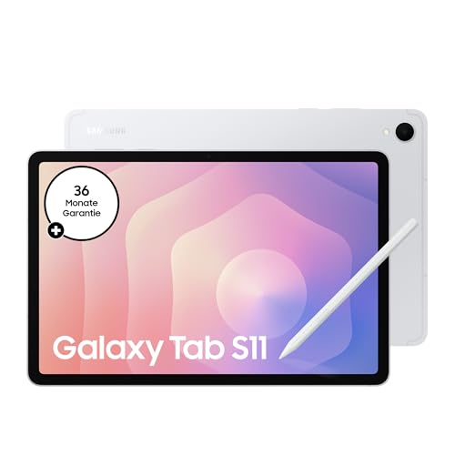 Samsung Galaxy Tab S11, AI Tablet, Wi-Fi, Leichtes Design, Vielseitige KI-Tools, DeX, 256 GB Speicher, 12 GB RAM, Lange Akkulaufzeit, Silver, 3 Jahre Herstellergarantie [Exklusiv auf Amazon]