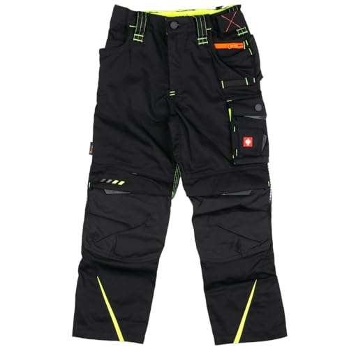Engelbert Strauss Unisex - Kinder Bundhose e.s.Motion 2020, Farbe:schwarz/warngelb/warnorange, Größe:134/140