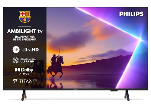 Philips Ambilight 50PUS8500 4K LED Smart TV - 50 Zoll Display mit Pixel Precise Ultra HD, Titan OS, Dolby Vision und Dolby Atmos Sound