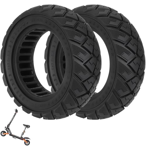 VOLOHAS 9x3,0-5,5 Vollreifen für Kukirin G2 pro, Zero 10X, Dualtron Eagle Pro Elektroroller Ersatzreifen Vollgummireifen Anti-Rutsch Off-Road Solide Reifen Pannensicher (2 Stück)