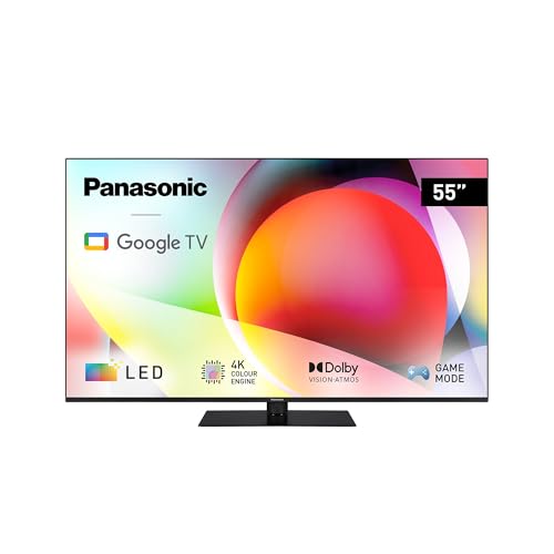 Panasonic TN-55W70AEZ, W70-Serie 55 Zoll 4K Ultra HD LED Smart TV, 2024, Google Assistant, Chromecast, Dolby Vision & Atmos, Gaming-Modus, Bluetooth, für EIN außergewöhnliches visuelles Erlebnis