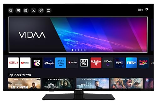 TELEFUNKEN Fernseher 50 Zoll Smart TV VIDAA XU50VP750M 4K Fernseher UHD, HDR TV mit Dolby Vision, Triple-Tuner und 6 Monate HD+ inkl., LED TV schwarz