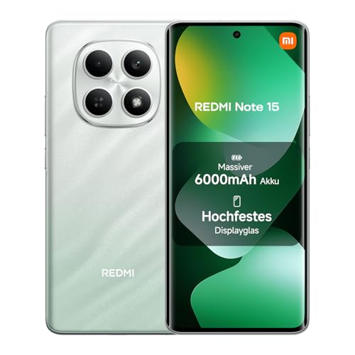 XIAOMI Redmi Note 15 Smartphone (8+256 GB) – 6000-mAh-Akku, wassergeschützt, 108-MP-Kamera, 6,77