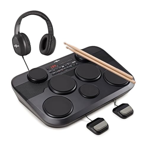E Schlagzeug für Erwachsene Anfänger DD70 von Gear4music mit Pro-Kopfhörern