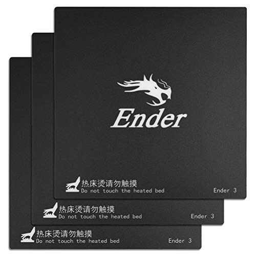 BUYGOO 3PCS Druckplatte, Druckplatte 235x235, 3D Drucker Oberfläche Teller Aufkleber Tabelle Heizbett Ersatz Klebeband, Druckbett, Wiederverwendbare Klebeflächenplatte für 3D Drucker Ender-3 Ender-2