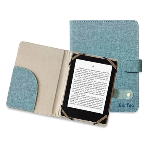 Berfea 7,8 Zoll Schutzhülle für Onyx Boox, Tolino EPOS, Kobo, Cybook Ocean, BIGME S6, Meebook M8/P78, Pocketbook InkPad, MobiScribe Wave, Likebook 7,8 Zoll eReader, Blau