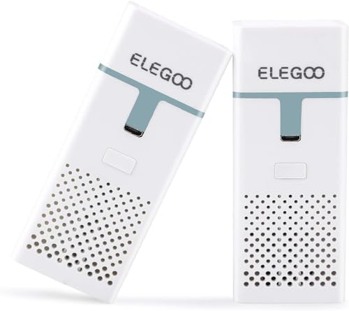 ELEGOO Mini Luftreiniger mit Aktivkohlefilter und Universaladapter für LCD, DLP, MSLA Resin 3D Drucker(2er Set)