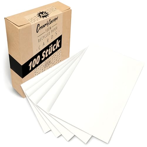 Japun - weiße blanko Postkarten, Papier-Karten Set (100 Stück) zum Selbstgestalten, beschriften oder bedrucken - 300 g/m² - DIN A6-105 x 148 mm
