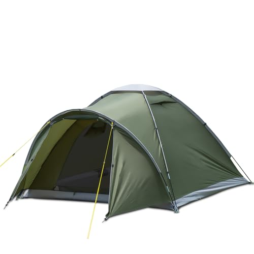Campingzelt mit Vorraum, Zelte Camping Zelt für 2-4 Person, PU5000 wasserdichte Zelt für Camping Reise Trekking Garten Kuppelzelt Ultraleichte Backpacking 2025 Upgrade