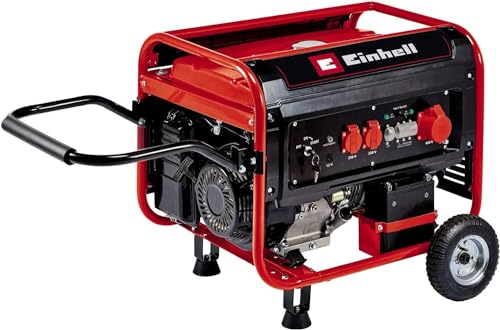 Einhell Stromerzeuger (Benzin) TC-PG 65/E5 (6500 W Maximalleistung, 6000 W max. Dauerleistung, 25 L Tank, 4-Takt-Motor, 2x 230 V, 1x 400 V, Ölmangelsicherung)