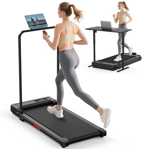Laufband für Zuhause Walking Pad Klappbar - Home Schreibtisch Laufpad Faltbares Foldable Treadmill Leise Klappbares Laufbänder Mini Kleines Under Desk Office Running Machine Klappbare Treadmills 6km/h