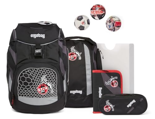 ergobag Pack Ranzen Set 6tlg inkl. Klettie Set, Kathedrale Sturmbär, Einheitsgröße, Rucksack