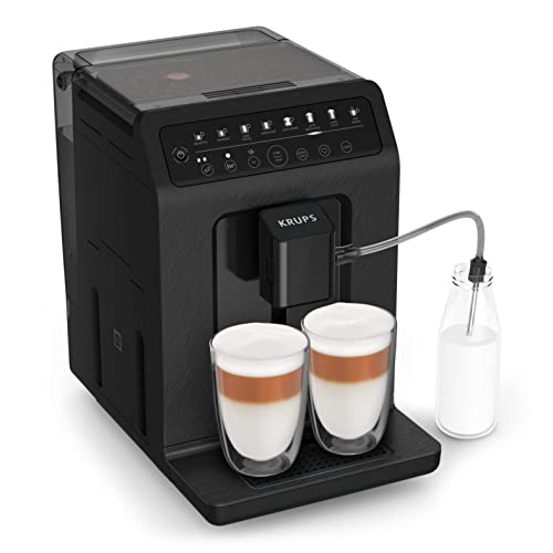 Krups EA897B Evidence ECOdesign Kaffeevollautomat | automatische Espresso & Cappuccino-Funktion | Quattro Force Technologie | One-Touch Tassen mit Milch | 8 Voreinstellungen | Milchsystem | 1450W