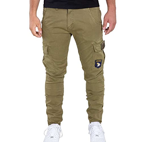 Alpha Industries Herren Petrol Patch Pant Freizeithose, Olive, 34
