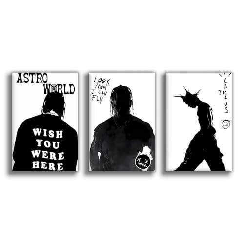 NebulaNova Travis Scott Album Poster 4 Leinwand Poster Schlafzimmer Dekoration Landschaft Büro Raumdekoration Geschenk Unframe-style 08x12inch(20x30cm)