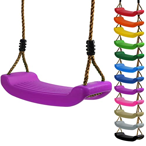 Kinderschaukel Brettschaukel stabil Schaukelsitz aus Kunststoff für Spielturm (Lila)