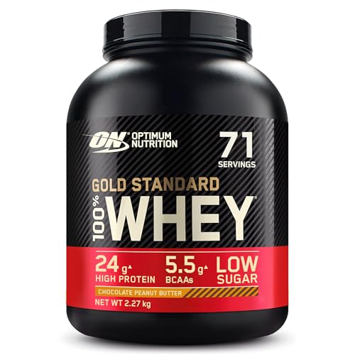Optimum Nutrition Gold Standard 100% Whey, Proteinpulver, Geschmack Chocolate Peanut Butter, 2.27kg, 71 Portionen