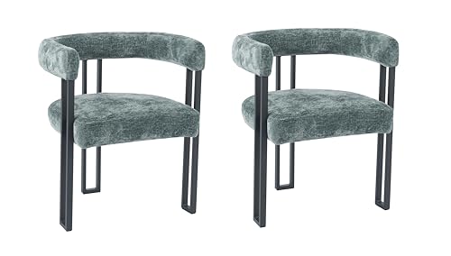 Cooleben Moosgrün Samt Loungesessel, Esszimmerstuhl, Ergonomischer Rückenlehne, Komfortabler Sitz für Küche, Wohnzimmer, Study - Stilvoll & Dauerhaft (Grün)