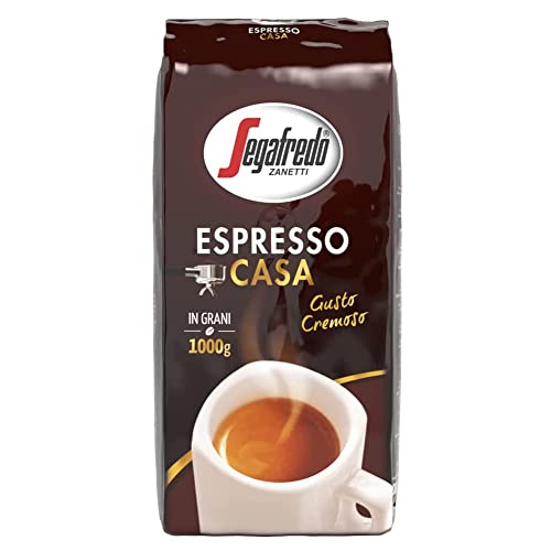 Segafredo Zanetti Espresso Casa - Ganze Bohne 1 kg Packung) - Geeignet für alle italienischen Kaffeespezialitäten - Mittlere Röstung, voller Geschmack mit Schokoladennoten