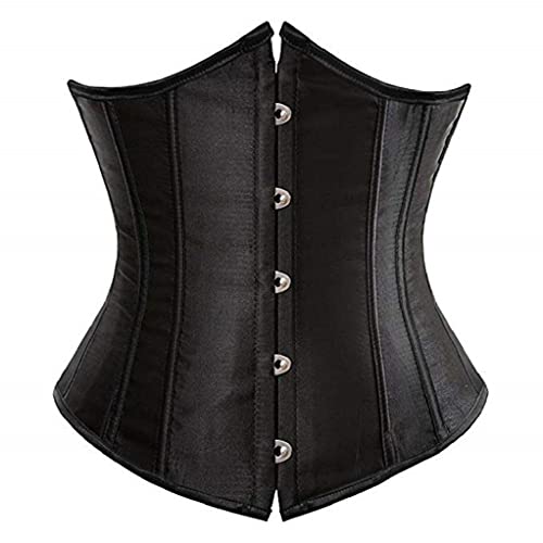 KUOSE Damen Waist Cincher Unterbrust Korsage Korsett Shaper Body Bauchweg Corsage Übergrößen (Schwarz, 32-34)