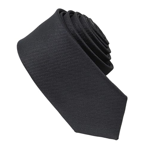 peiqiup Krawatten (150 * 5cm), Solide Krawatte, Für Büro oder Festliche Veranstaltungen, geschäftstermine, Festliche Anlässe und Freizeit, Schwarz